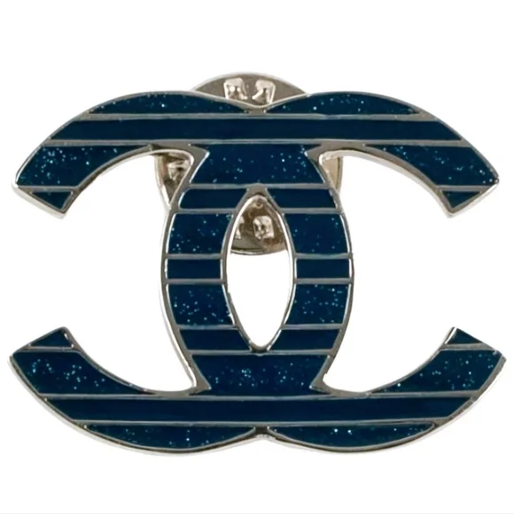 Chanel Interlocking CC Logo Brooch